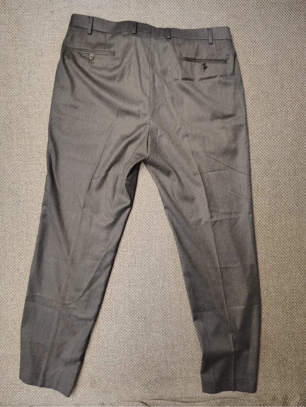 Lauren Ralph Lauren Men Dress Pants 38x32 Gray Flat Front Stretch Slacks 38W 32L